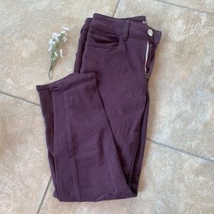 American Eagle Plum Hi-Rise Jegging Crop